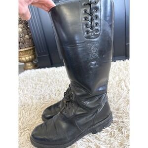 Vintage Chippewa 27950 Mens 10.5 D Black Leather Tall Motorcycle Patrol Boots